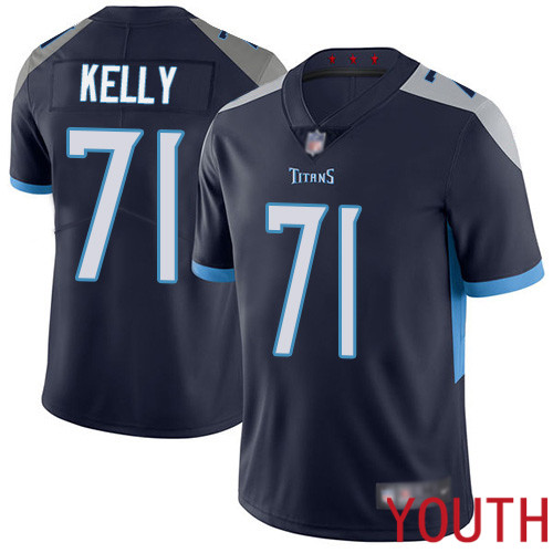 Tennessee Titans Limited Navy Blue Youth Dennis Kelly Home Jersey NFL Football #71 Vapor Untouchable->women nfl jersey->Women Jersey